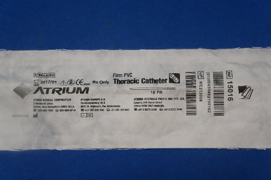 Atrium 15016 Firm PVC Thoracic Cath 16Fr. (x)